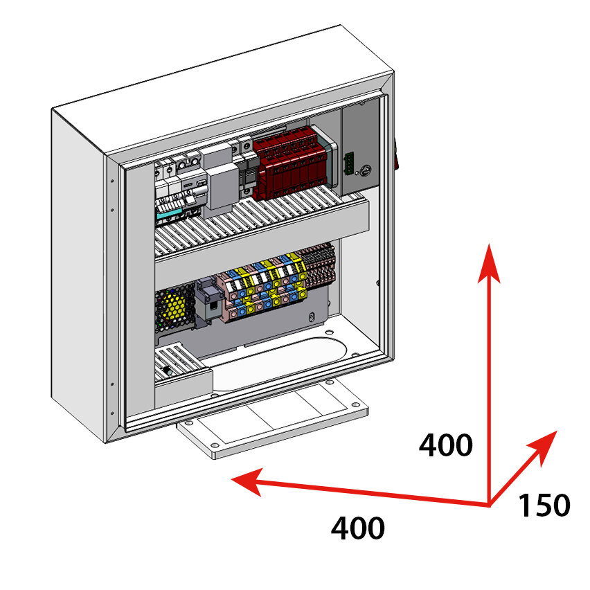 CAJA DE CONMUTACIÓN DE RESPALDO 4P 25A  - BACKUP BOX CARGAS CRITICAS
