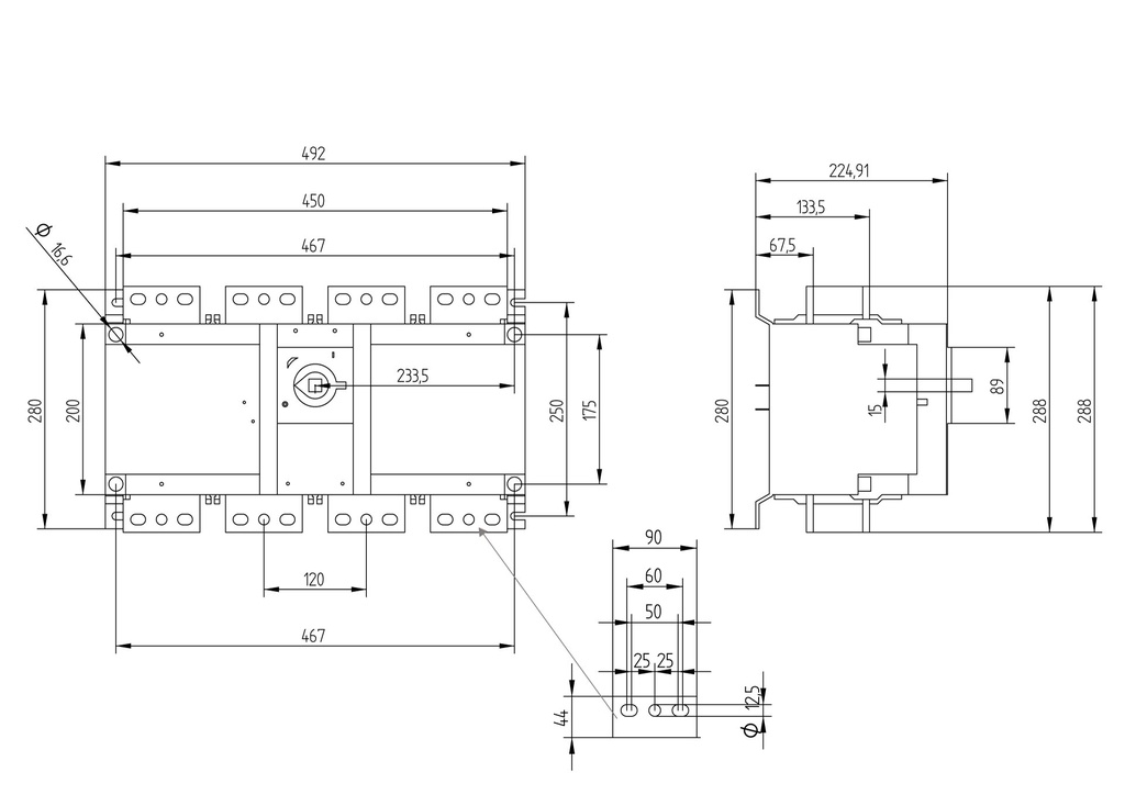 INTERRUPTOR SECCIONADOR 4P x 3200A