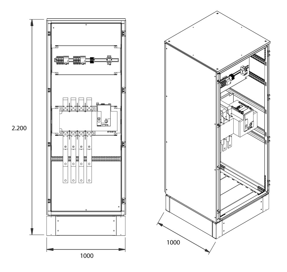 CUADRO CONMUTACION AUTOMATICA  SEÑALIZACIÓN 4P 3200A PROT. SOBRETENSIONES