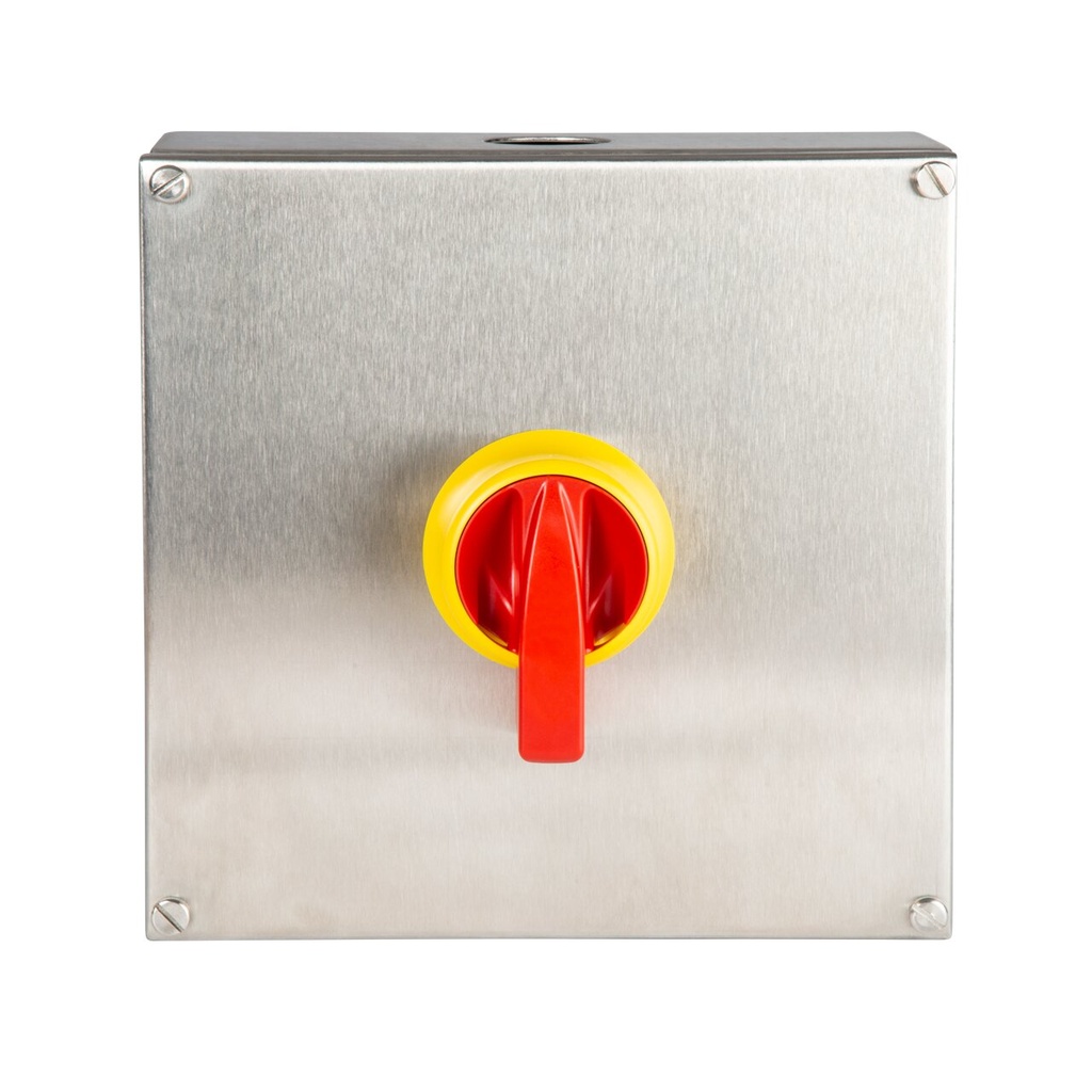 INTERRUPTOR 4P.25A. MANDO IP69K EN CAJA INOX