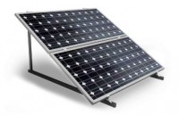 25H2 Soporte inclinado 30º cerrado para cubierta metálica, 2 módulos horizontal