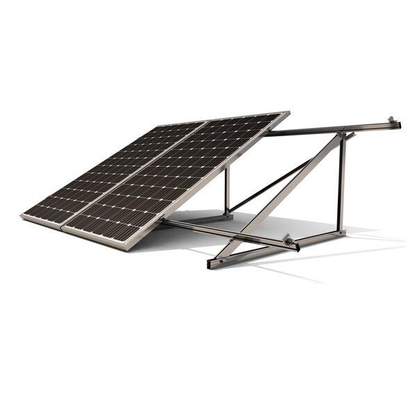 SUNFER 11V5 15º Kit de triangulo para 5 módulos en cubierta metálica. Vertical.