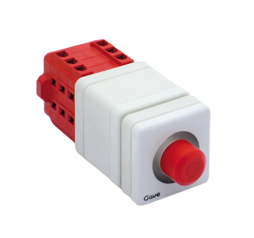 CONMUTADOR EMPUJE PULSADOR ROJO 1NA+1NC