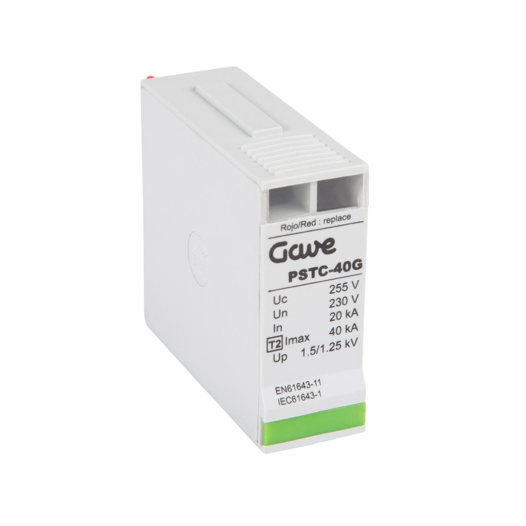 CARTUCHO COMPACTO GAVE FASE+NEUTRO 1MODULO 1 IMAX. 40KA 