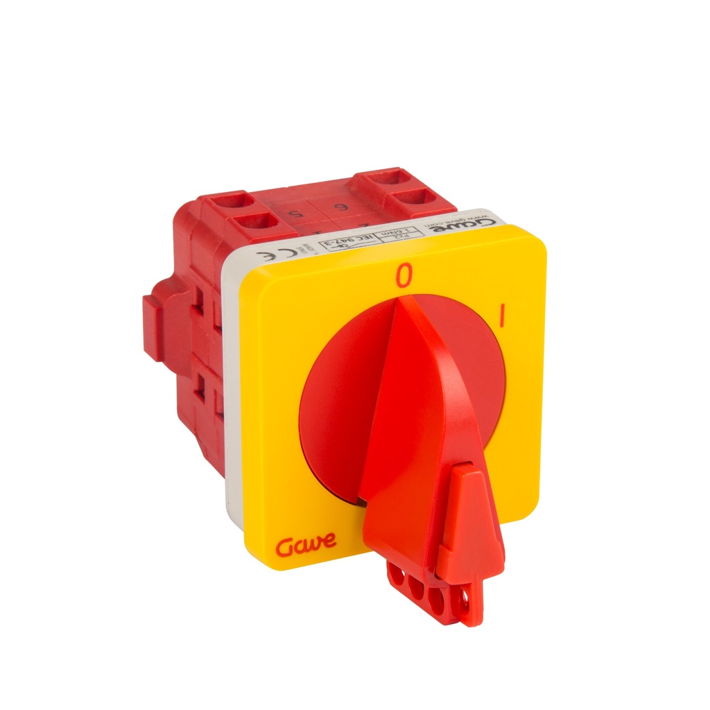 INTERRUPTOR 4P 25A.D0 ENCLAVABLE CANDADO ROJO/AMARILLO