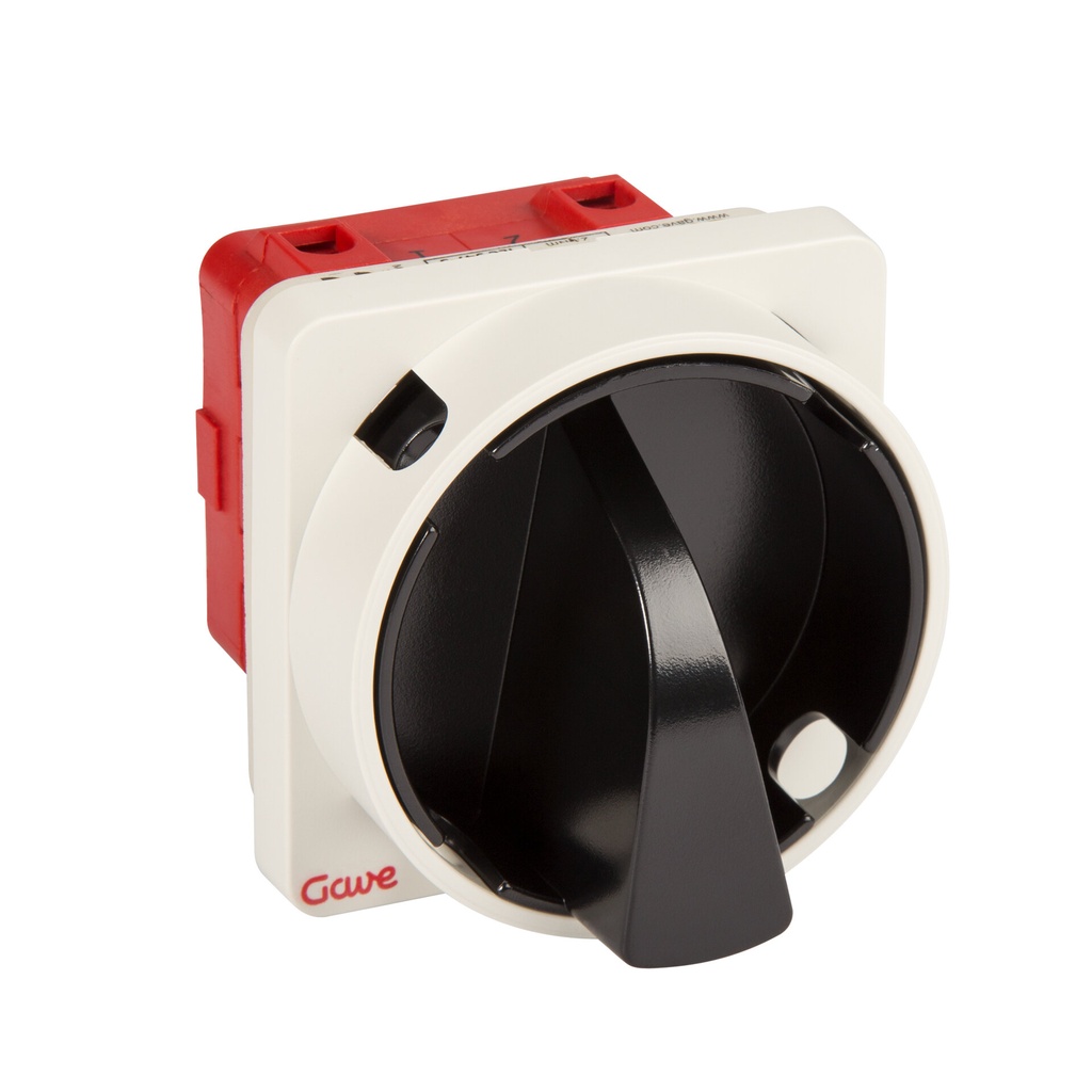 INTERRUPTOR 2P GAVE 32A D1 BLOQUEO CANDADO NEGRO/GRIS