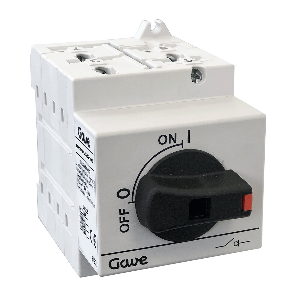 INTERRUPTOR-SECCIONADOR GAVE MODULAR PV 1000V - 2 CIRCUITOS - 25A