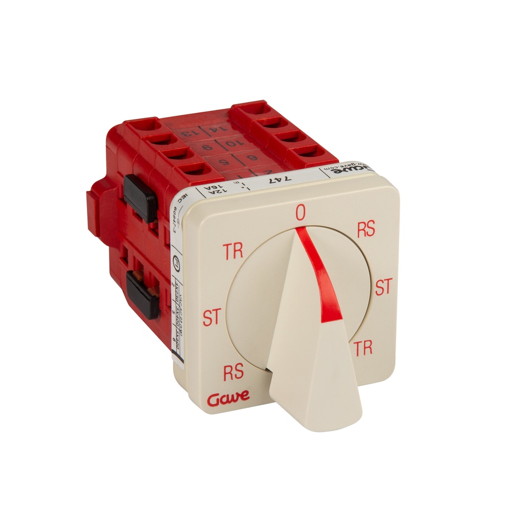 CONMUTADOR  VOLTIMETRO 3P(DOS LINEAS) 25A.D0