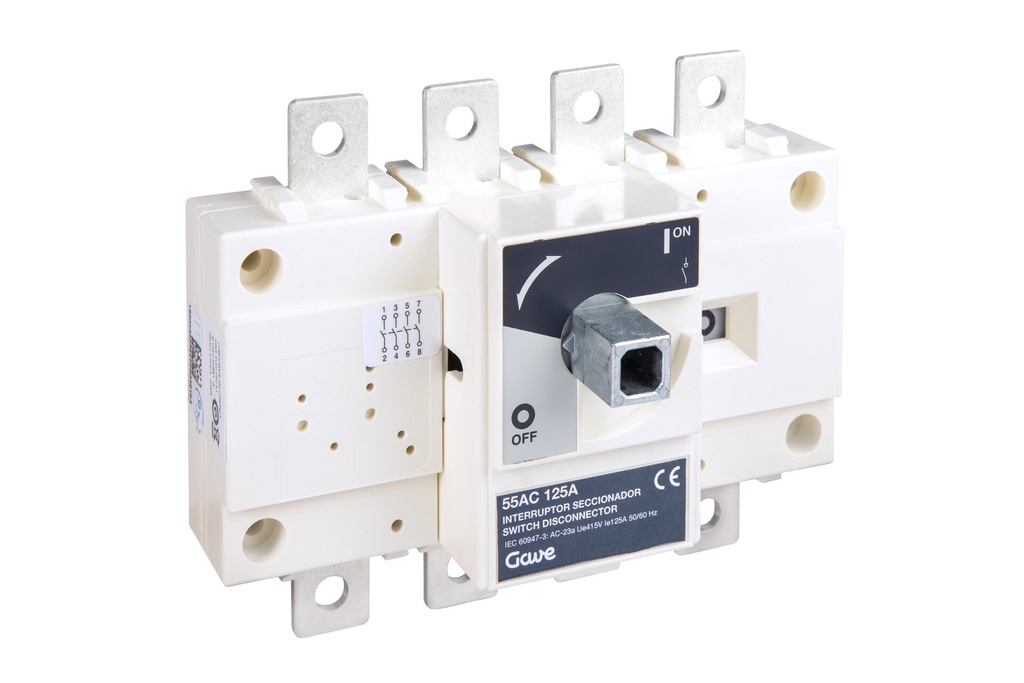 INTERRUPTOR GAVE SECCIONADOR 4P x 125A