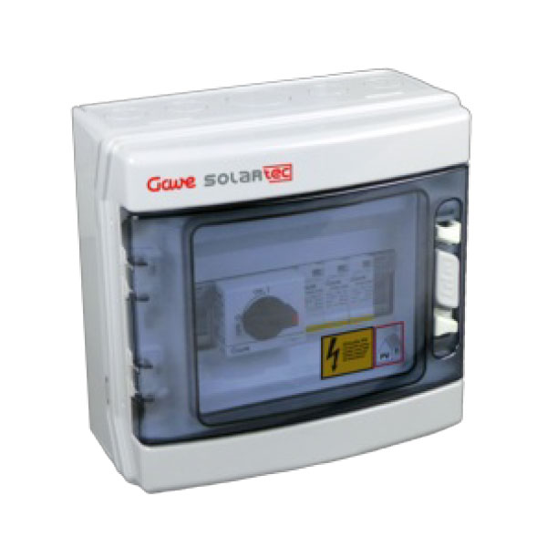 CAJA MODULAR CONEXION PV 1 STRING  FUSIBLE  15A + SECCIONADOR 25A + PROTECTOR SOBRETENSION II