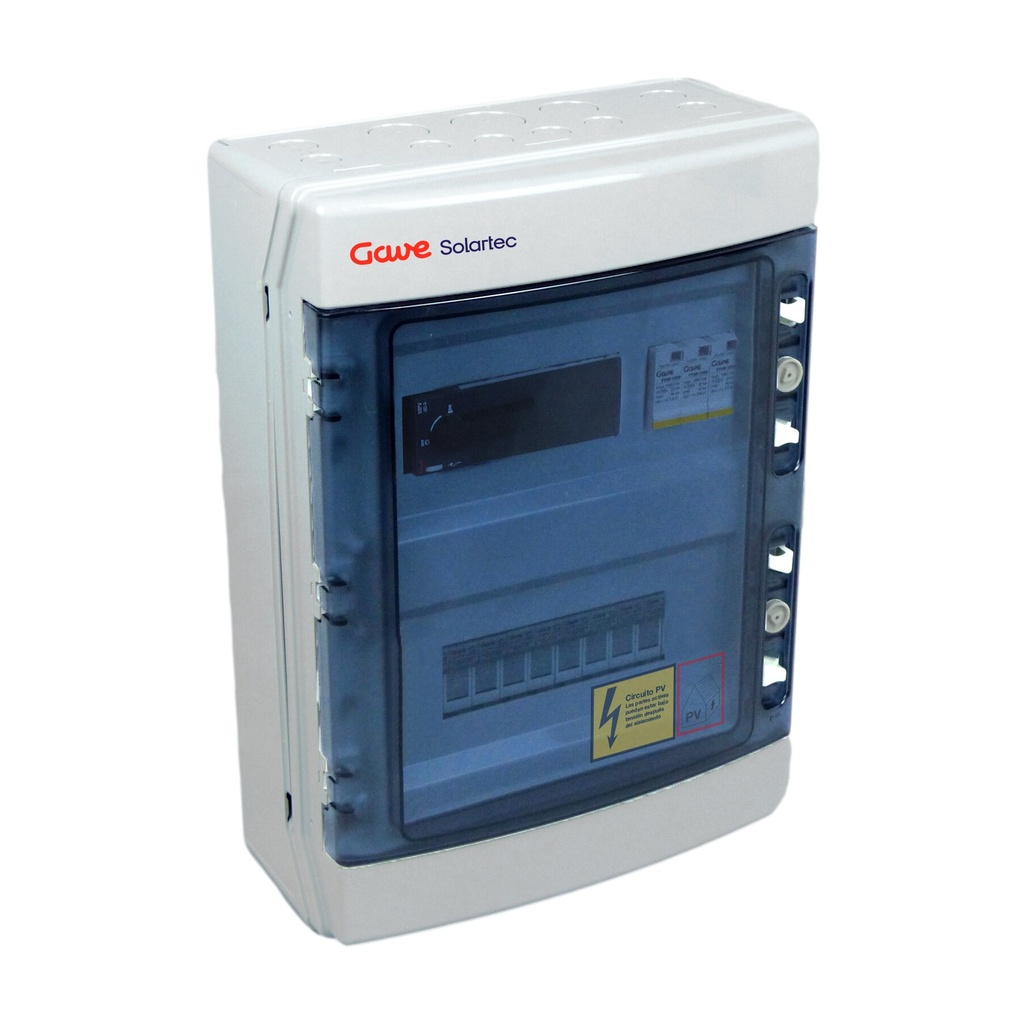 CAJA MODULAR GAVE CONEXION PV 4 STR. FUS. 15A + PROT.SOBRETENSION II