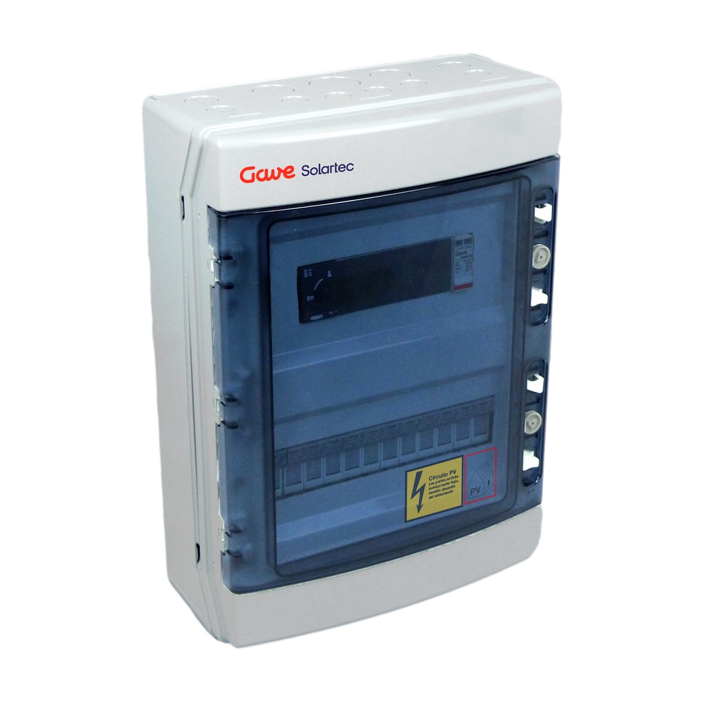 CAJA MODULAR GAVE CONEXIÓN PV - 6STR.FUS 12A + PROTECTOR SOBRETENSION UN 75V