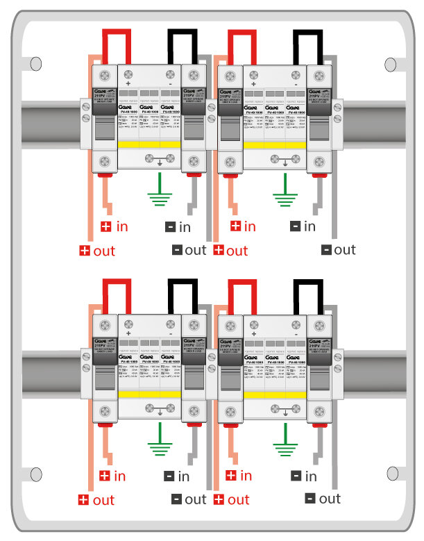 CAJA MOD.1STR.1000V FUS15A 4MPPT GAVE