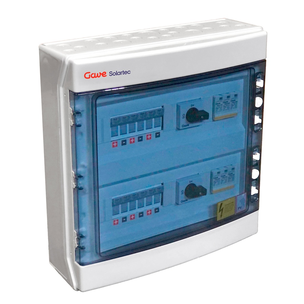 CAJA MODULAR GAVE CONEXIÓN PV - 3STRINGS 1000V FUS12A 2MPPT SALIDAS INDIVIDUALES