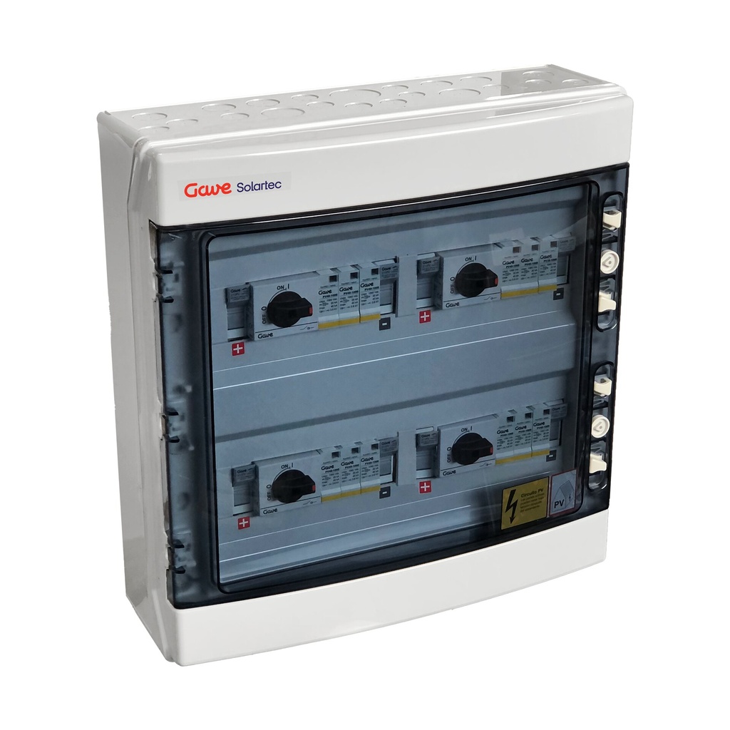 CAJA MODULAR CONEXIÓN PV - 1STRINGS 1000V 25A FUS15A 4MPPT SALIDAS INDIVIDUALES