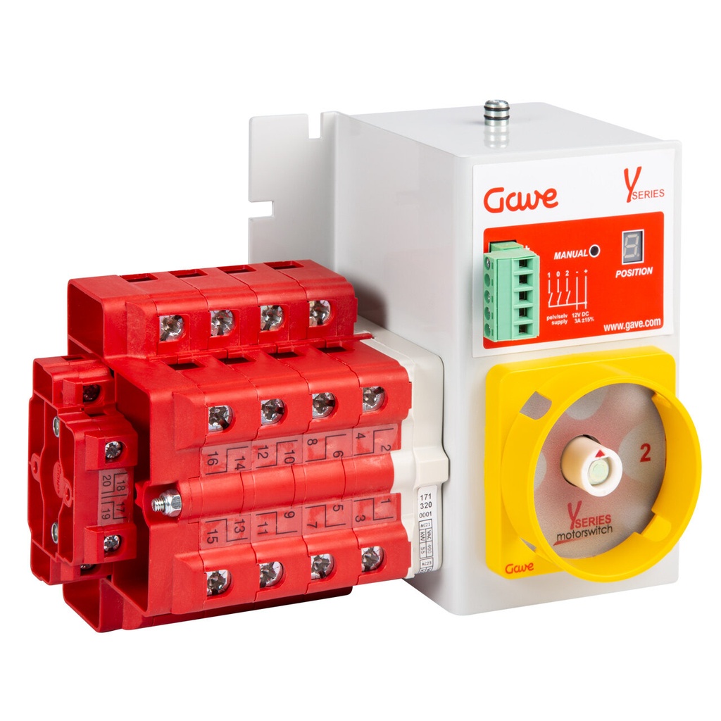 CONMUTADOR  MOTORIZADO ENTRADA INFERIOR 1-0-2 3P 100A. 80-230VAC GAVE