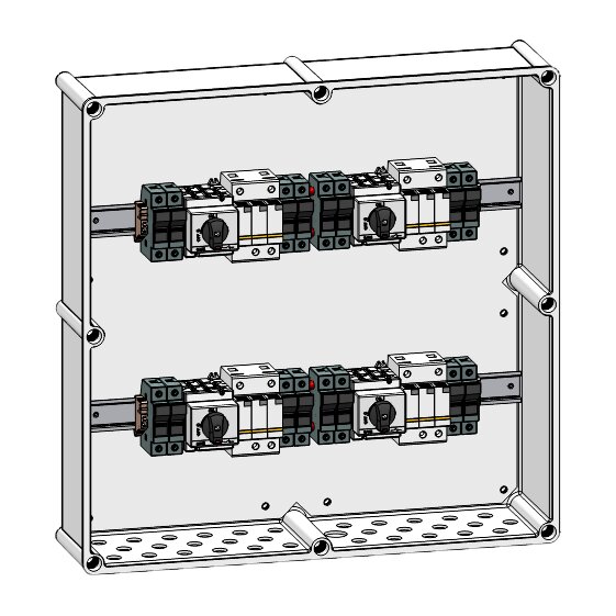 CAJA CONEXIÓN PV - 2 STRINGS x MPPT 1000V 25A FUS15A 4MPPT SALIDAS INDIVIDUALES